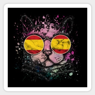 Gato españa gafas Sticker